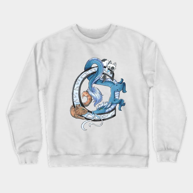 Cat Dragon Crewneck Sweatshirt by BeksSketches